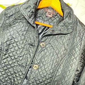 Ladies quilted black jacket medium